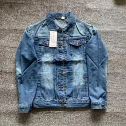 Pánská vyšívaná džínová bunda, roztrhaný slim fit, retro modrá, streetwear, ležérní motocyklový kabát - náhled 6