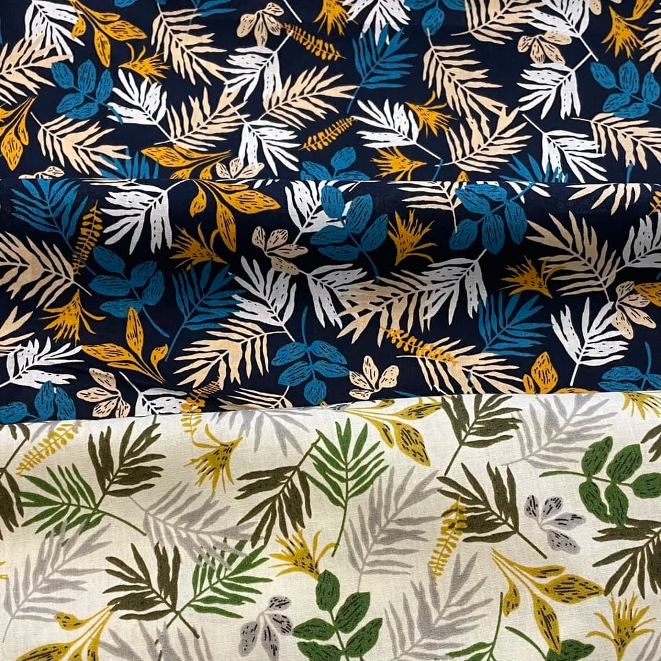 Prémiová květinová bavlněná látka 145x50cm s digitálním potiskem, prošívaný šicí materiál na šaty a sukně