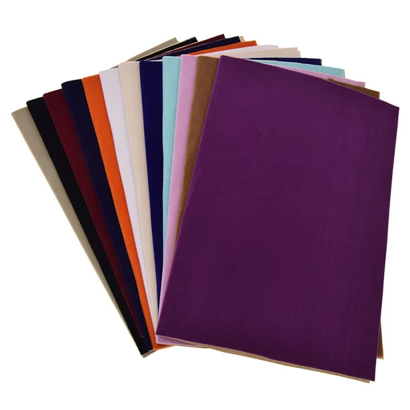 Samolepicí sametová látka A4 pro kutily, patchwork, oblečení, boty, řemesla, dekorace
