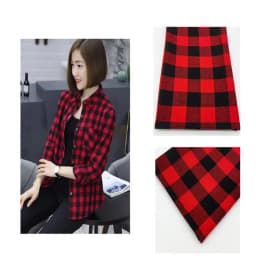 Skotský tartanový kostkovaný materiál, bavlna, polyester, kostkovaný vzor, šicí materiál na sukně a šaty - náhled 6
