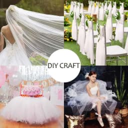 Velká role tylu 12 x 100 yardů bílé látky na svatební párty tutu sukénku, DIY řemeslné dekorace - náhled 6