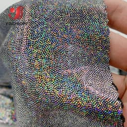 Holografická třpytivá látka 150 cm široká, duhový polyesterový materiál pro svatební večírek, DIY dekorace - náhled 5