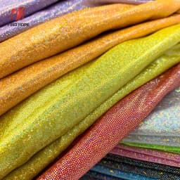 Holografická třpytivá látka 150 cm široká, duhový polyesterový materiál pro svatební večírek, DIY dekorace - náhled 6