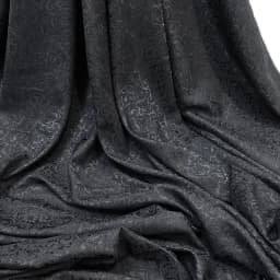 Černá 3D texturovaná žakárová brokátová látka na společenské šaty, kostýmy, šití, DIY tvoření - náhled 3