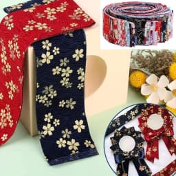 40 ks bavlněných látkových proužků 6,5x25cm květinové patchworkové prošívání šicí DIY řemeslné balení - náhled 3