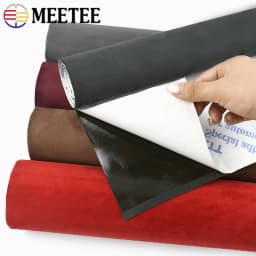 Samolepicí semišová látka pro úpravu dveřních panelů interiéru auta, DIY, 20x30cm, 50x143cm - náhled 3