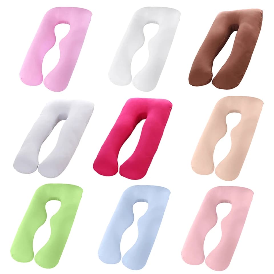 Povlak na těhotenský polštář ve tvaru U - měkký bavlněný pohodlný podpůrný povlak 60x123cm