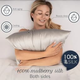 Luxusní hedvábný povlak na polštář, standardní velikost Queen, ochrana vlasů a pokožky, zapínání na obálku - náhled 4
