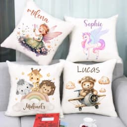 Vlastní jméno Design Oheň Polštář Povlak na polštář Dětská ložnicová dekorace Personalizovaný povlak na polštář Narozeninový dárek - náhled 2