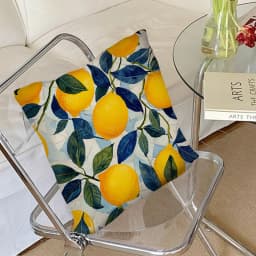 Povlak na polštář čtvercový s potiskem žlutého citronu 40x40cm, dekorativní povlak na polštář, pohovku, ložnici a auto - náhled 5