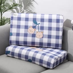 Povlak na polštář z paměťové pěny, bavlněný povlak na polštář s opěrným polštářem na krk, vlnitý tvar 30x50 40x60 cm - náhled 7