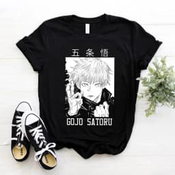 Jujutsu Kaisen Gojo Satoru Anime tričko unisex krátký rukáv manga tee letní top - náhled 6