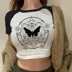 Dámské tričko s krátkým topem Y2K - letní streetwear módní párty tričko ve stylu Harajuku - náhled 7