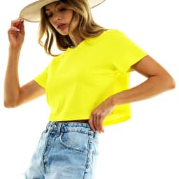 Dámské bílé letní streetwear tričko s krátkým rukávem a motivem Y2K - náhled 6