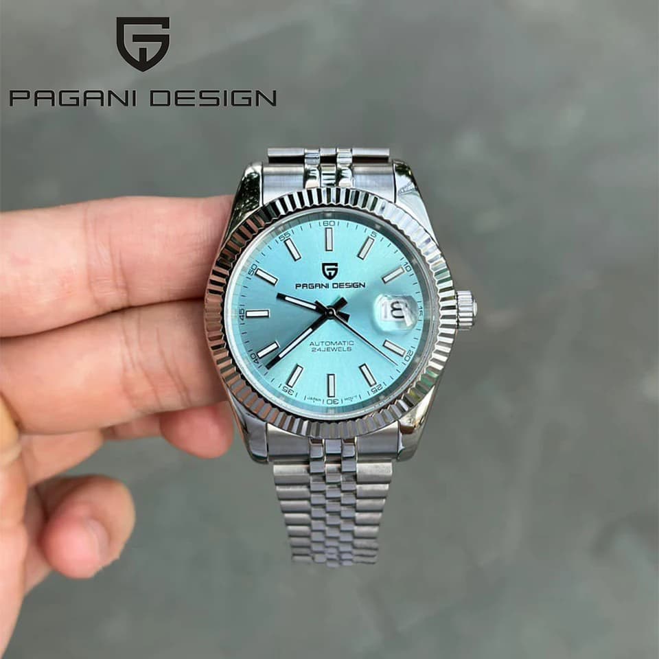 Pánské automatické mechanické hodinky 40 mm z nerezové oceli, vodotěsné, luxusní sportovní