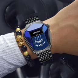 Voděodolné pánské motocyklové quartzové hodinky - sportovní a ležérní náramkové hodinky pro muže - náhled 3