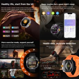 GPS NFC Chytré hodinky pro muže 1,43 AMOLED Vždy displej IP68 Bluetooth Volání Sportovní chytré hodinky - náhled 4