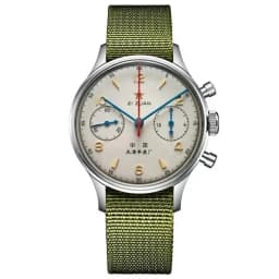 Pánské vintage pilotní automatické hodinky 42mm vodotěsné chronografické společenské hodinky v retro stylu - náhled 7