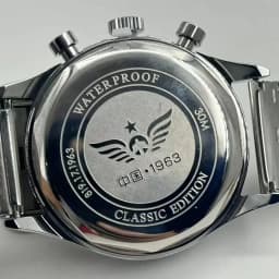 Pánské vintage pilotní automatické hodinky 42mm vodotěsné chronografické společenské hodinky v retro stylu - náhled 4