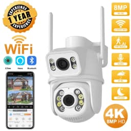 4K 8MP venkovní bezdrátová bezpečnostní kamera s dvojitým objektivem, WiFi PTZ, automatické sledování, IP kamera - náhled 2
