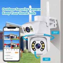 4K 8MP venkovní bezdrátová bezpečnostní kamera s dvojitým objektivem, WiFi PTZ, automatické sledování, IP kamera - náhled 3