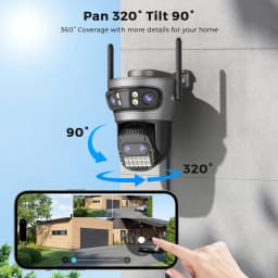 20MP venkovní WiFi bezpečnostní kamera 10K HD trojitý objektiv PTZ IP kamera 10x zoom AI detekce osob - náhled 6