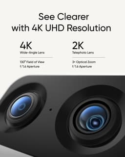 4K Duální kamera Vnitřní bezpečnostní kamera 8MP 360° PTZ 8x zoom WiFi Monitor pro chůvičky s AI Dohledová kamera - náhled 3