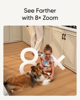 4K Duální kamera Vnitřní bezpečnostní kamera 8MP 360° PTZ 8x zoom WiFi Monitor pro chůvičky s AI Dohledová kamera - náhled 4