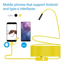 5,5mm vodotěsný endoskop s kamerou a LED boroskopem pro kanalizaci, automobilový systém Android, PC, USB-C - náhled 3