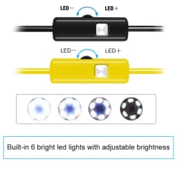 5,5mm vodotěsný endoskop s kamerou a LED boroskopem pro kanalizaci, automobilový systém Android, PC, USB-C - náhled 4