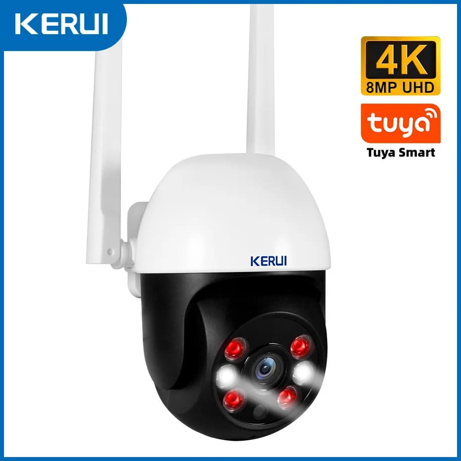 4K PTZ WiFi bezpečnostní kamera venkovní bezdrátová IP kamera s dvojitým objektivem CCTV dohledový systém