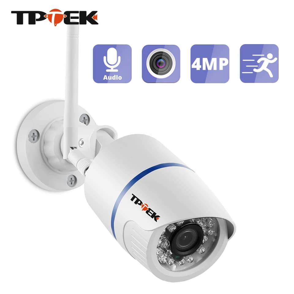4MP 1080P Venkovní WiFi Bezpečnostní Kamera Bezdrátová Voděodolná IP Dohledová Bullet Cam HD