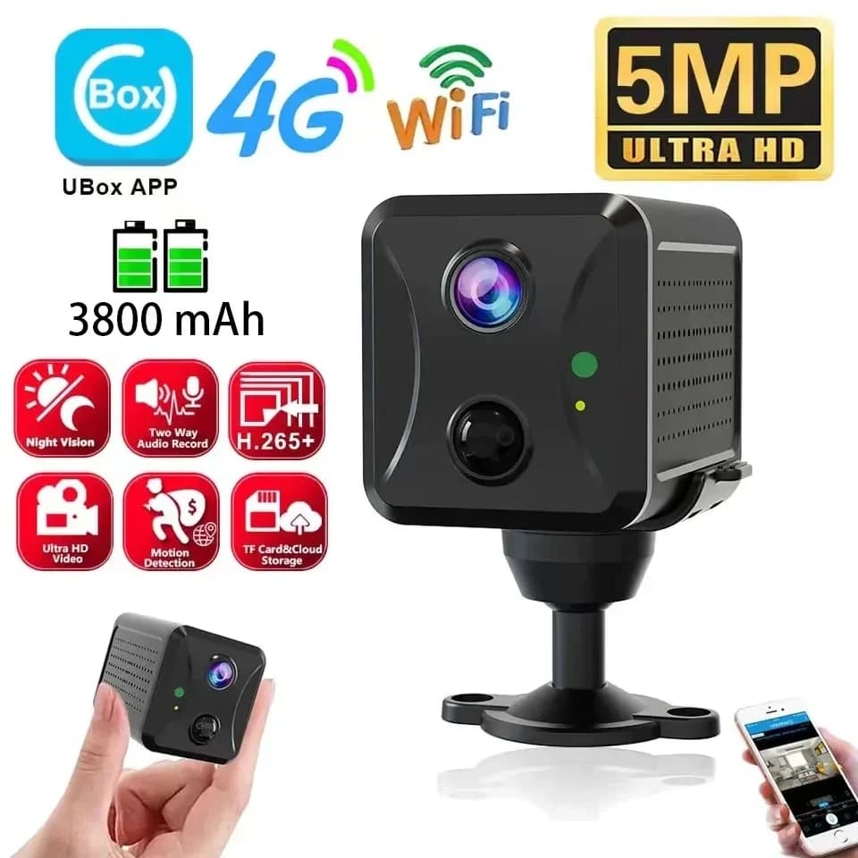 4G WiFi bezpečnostní kamera Ultra HD bateriový hlasový interkom CCTV kamera s SIM kartou