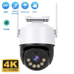 4K PTZ bezpečnostní kamera 8MP venkovní WiFi automatické sledování dome kamera s monitorem pro inteligentní domácnost - náhled 2