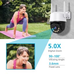 4K PTZ bezpečnostní kamera 8MP venkovní WiFi automatické sledování dome kamera s monitorem pro inteligentní domácnost - náhled 4