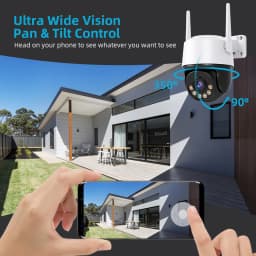 4K PTZ bezpečnostní kamera 8MP venkovní WiFi automatické sledování dome kamera s monitorem pro inteligentní domácnost - náhled 3