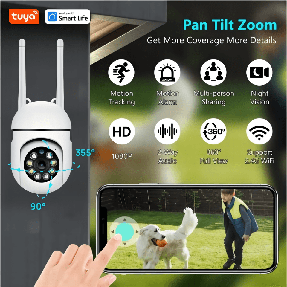 WiFi bezpečnostní kamera s vnitřním 1080P dohledem do inteligentního domu s obousměrným zvukem a detekcí pohybu