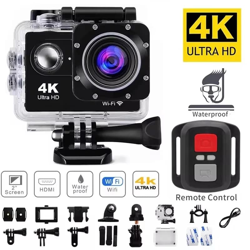 4K akční kamera Ultra HD 30FPS WiFi vodotěsná podvodní sportovní nahrávání videa helma cyklistická kamera