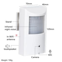 6MP WiFi bezpečnostní kamera vnitřní PIR detekce pohybu noční vidění audio TF karta inteligentní IP kamera - náhled 3