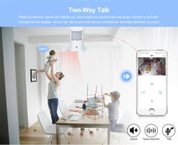 6MP WiFi bezpečnostní kamera vnitřní PIR detekce pohybu noční vidění audio TF karta inteligentní IP kamera - náhled 7