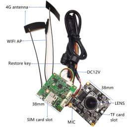 Mini 4G bezdrátový IP kamerový modul Skrytá pinhole CCTV bezpečnostní kamera se zvukem P2P - náhled 5