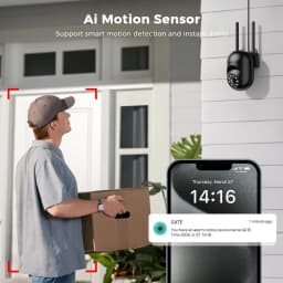 4MP 2K Mini PTZ WiFi bezpečnostní kamera 5x zoom noční vidění detekce osob domácí dohled - náhled 4
