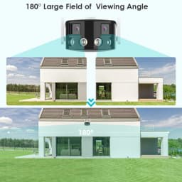 4K WiFi bezpečnostní kamera s dvojitým objektivem, 180° širokoúhlý záběr, AI detekce osob, vnitřní a venkovní dohled - náhled 4