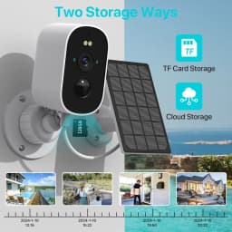 Solární bezdrátová bezpečnostní kamera 1080P HD Venkovní WiFi CCTV PIR Detektor pohybu Baterie - náhled 7