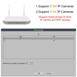 8kanálový WiFi NVR H.265 síťový videorekordér 3MP 5MP bezdrátový bezpečnostní kamerový systém s detekcí obličeje - náhled 5