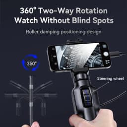 2MP průmyslový endoskopický fotoaparát 4,3 palcový displej 360° rotační boroskop pro kontrolu automobilových trubek - náhled 3