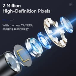 2MP průmyslový endoskopický fotoaparát 4,3 palcový displej 360° rotační boroskop pro kontrolu automobilových trubek - náhled 6