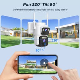 8MP solární WiFi bezpečnostní kamera s dvojitým objektivem, venkovní barevná noční vidění, detekce pohybu, IP kamera - náhled 4