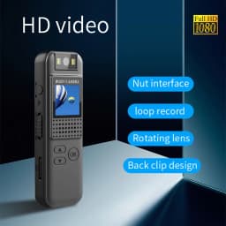 Mini HD 1080P tělová kamera s nočním viděním - přenosná nositelná bezpečnostní kamera s podporou TF karet - náhled 6