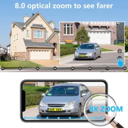 4K venkovní bezpečnostní kamera 9MP WiFi PTZ 8X zoom trojitý objektiv duální obrazovka CCTV dohled - náhled 3
